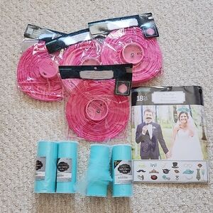 Vibrant Pink and Blue Party Decoration Set